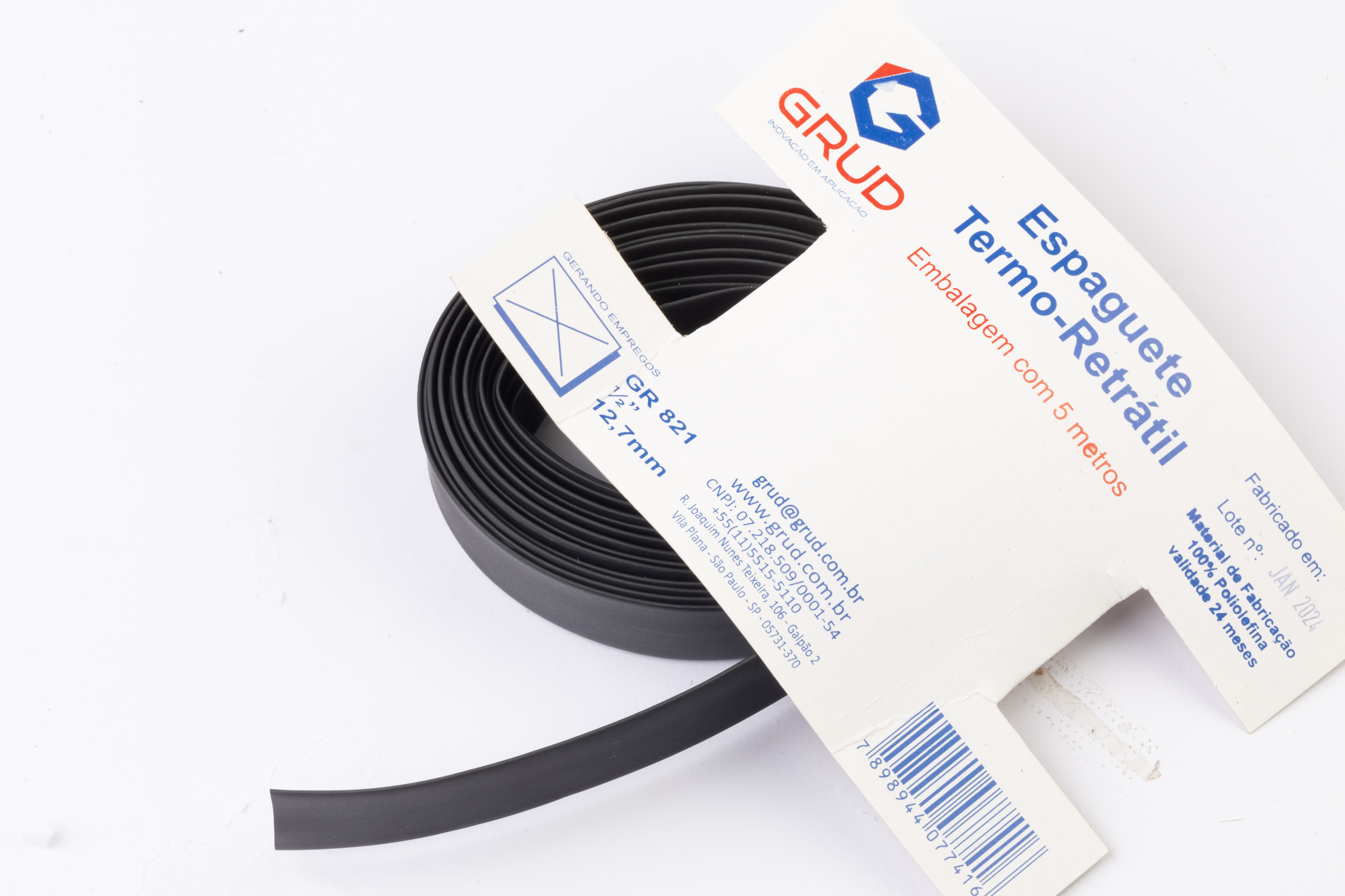 Espaguete Termo-Retrátil Preto Espaguete Termo-Retrátil Preto
